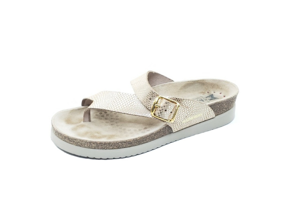 Mephisto Helen Womens Toe Loop Sandals Metallic Gold Leather Size 37